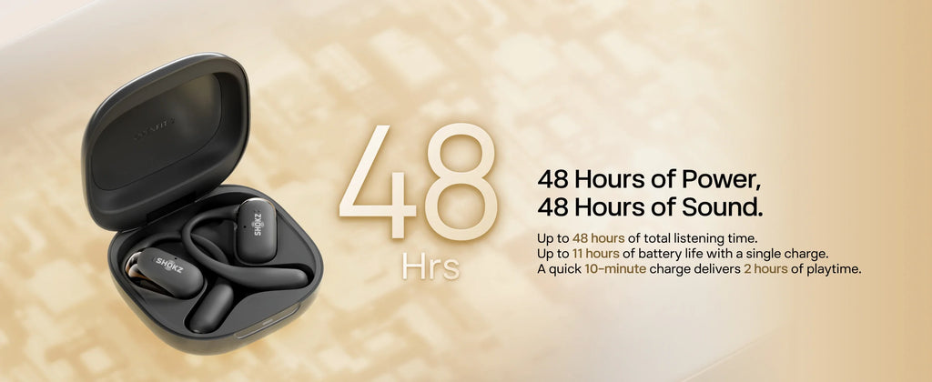 Écouteurs Open-Ear SHOKZ OpenFit 2 – Bluetooth, LED, Micro & Crochet Confortable