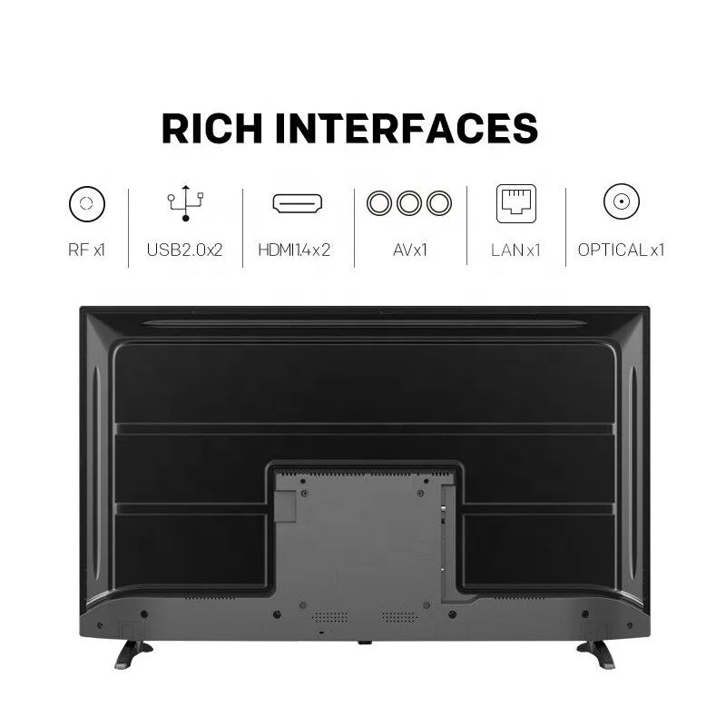 Téléviseur intelligent LED FHD 1080p VSTI 32 pouces (modèle 2026) noir avec dalle LCD de qualité A+