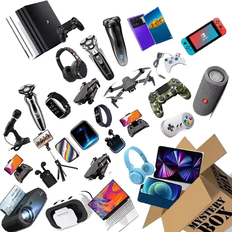 Box Mystère Tech 100% Surprise – Électronique 3C, Gaming 5G, Grande Blind Box
