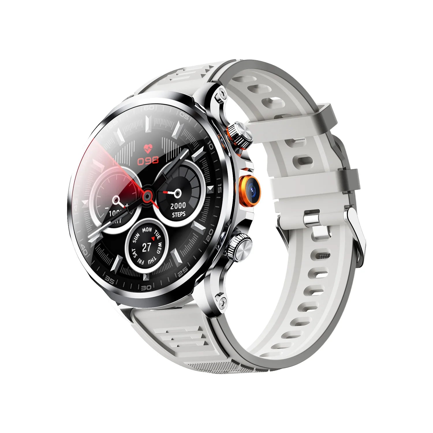 Montre connectée H18 4G Android – Écran AMOLED 1,85", GPS, Appel vidéo, IP67 et silicone