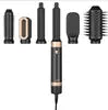 Sèche-cheveux ionique de luxe 1000 W avec brosse à air chaud 6 en 1 pour cheveux fins et épais, séchage rapide et 6 embouts inclus.