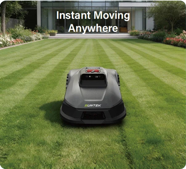 Tondeuse robotisée SRM4050 Vision AI Pro sans fil, batterie, sans limites, avec évitement d'obstacles par IA, contrôle via application, étanche IPX6, portée jusqu'à 500 m.