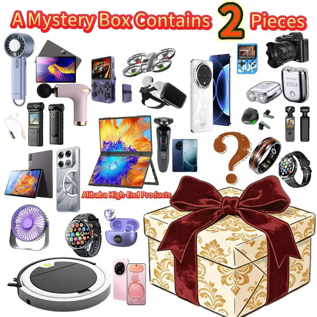Coffret Mystère 2 Pièces Grossiste – Smartphone 5G, Drone, Caméra, Montre Surprise