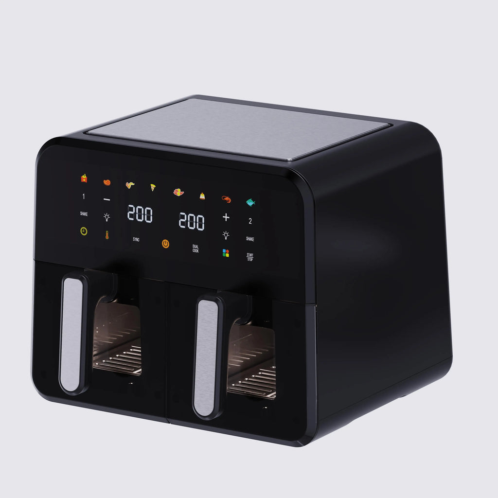 Air Fryer Double Panier 5,5 L + 5,5 L | Écran LCD, Cuisson Sans Huile et Revêtement Antiadhésif
