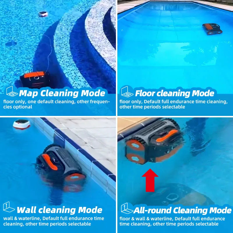 Robot aspirateur sous-marin intelligent et automatique pour piscine, haute qualité, écologique, à longue manche