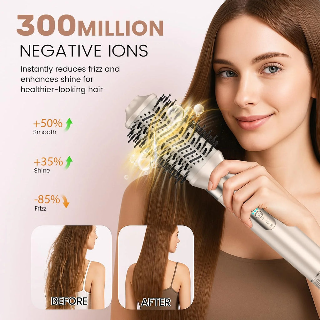Sèche-cheveux professionnel en gros pour salons de coiffure, lisseur et boucleur électrique, brosse à air chaud, moteur sans balais 1600 W, compact, usage hôtelier