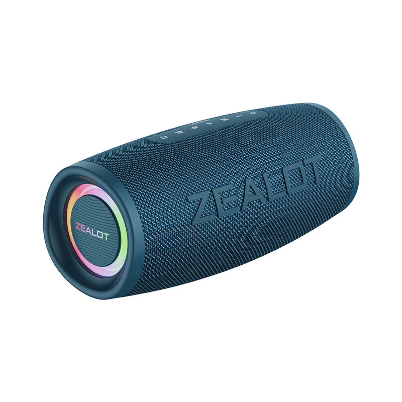 Boombox Portable ZEALOT S56 – 40W, IPX6, LED Spectaculaire & Basses Puissantes