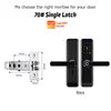 Serrure de porte numérique intelligente Tediton OEM Smart Home Tuya TTlock avec sonnette et application de contrôle Wi-Fi