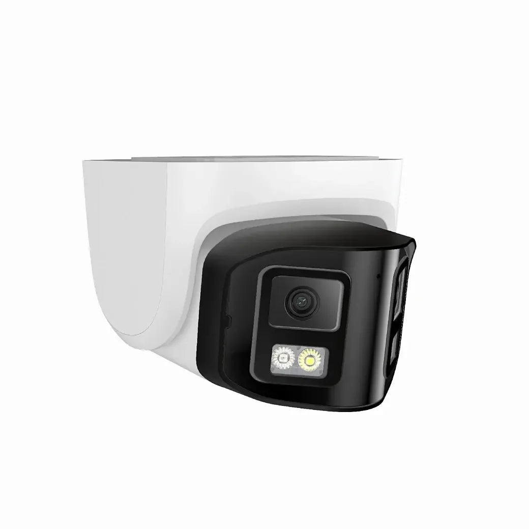 Caméra de surveillance extérieure dôme de plafond à double objectif 4 MP, compatible Hik, IP PoE, ColorVu, audio bidirectionnel, CMOS