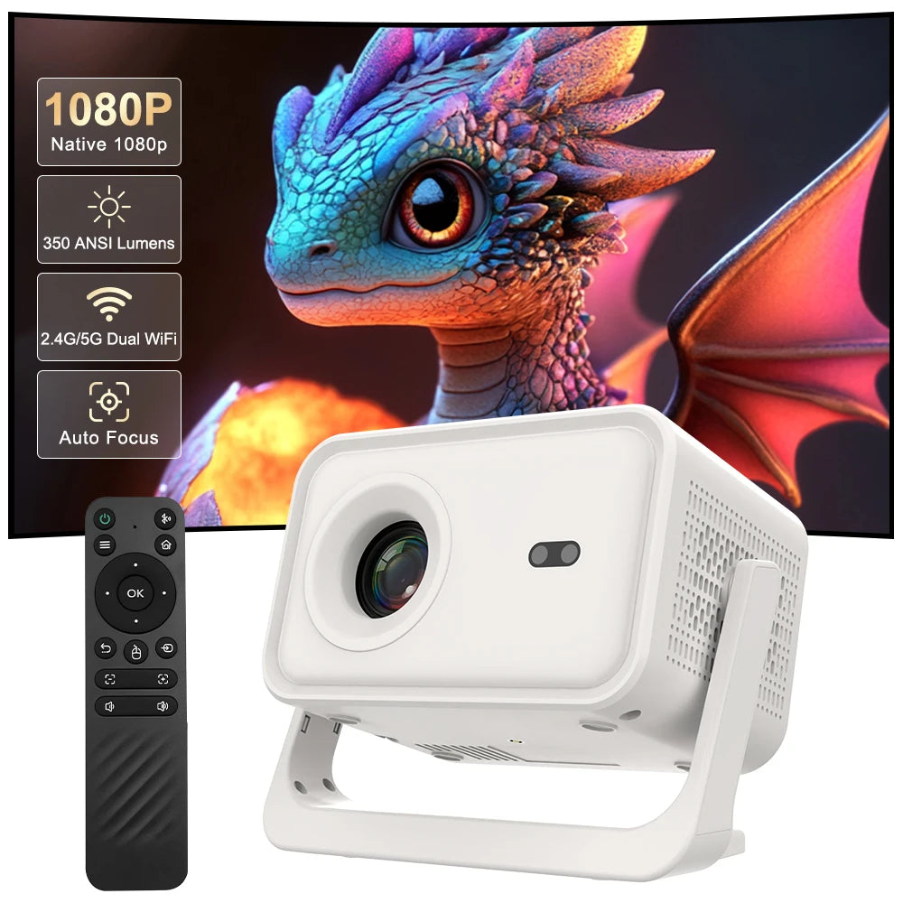 Projecteur Canzone P21 Mini – 1080p, 350 lumens, Android 13, Wi-Fi et 16 Go