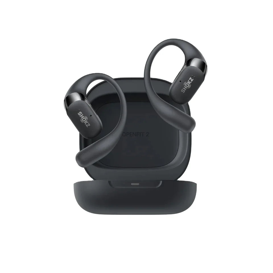 Écouteurs Open-Ear SHOKZ OpenFit 2 – Bluetooth, LED, Micro & Crochet Confortable