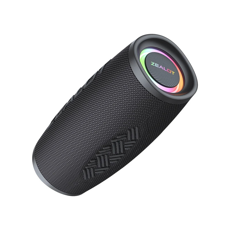 Boombox Portable ZEALOT S56 – 40W, IPX6, LED Spectaculaire & Basses Puissantes