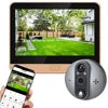 Sonnette vidéo de sécurité Tuya WiFi avec écran OLED 4,3 pouces 1080p, judas, audio bidirectionnel et détection de mouvement instantané (Android)