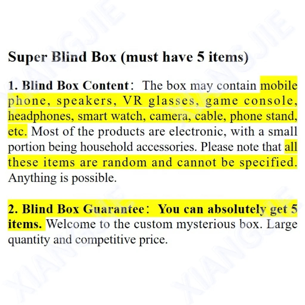 Coffret Mystère Électronique 3C – Lunettes Intelligentes, Cadeau Lucky Surprise