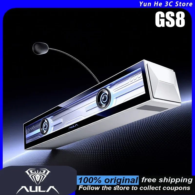 Enceinte PC AULA GS8 – Surround 7.1, LED RGB, Haute Résolution & Rechargeable