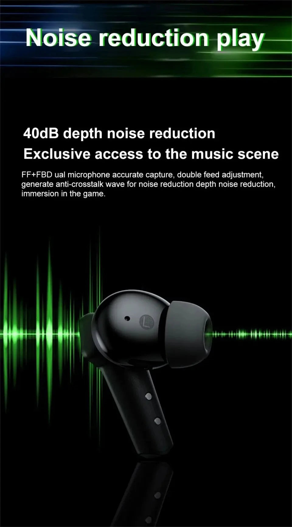 Écouteurs Gaming Black Shark BE22 JoyBuds – TWS, Faible Latence & In-Ear