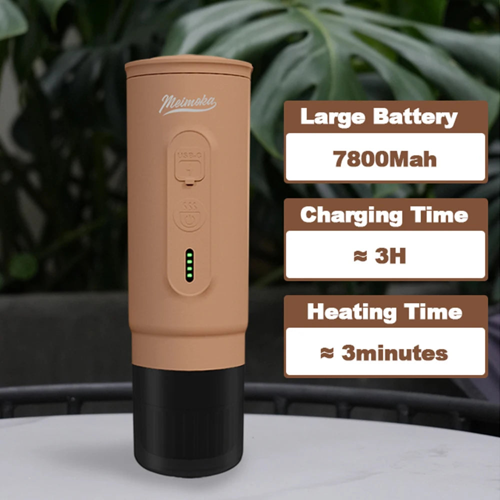 Cafetière Expresso Portable 20 Bars | Machine à Café Électrique pour Camping, Camping-Car et Déplacements