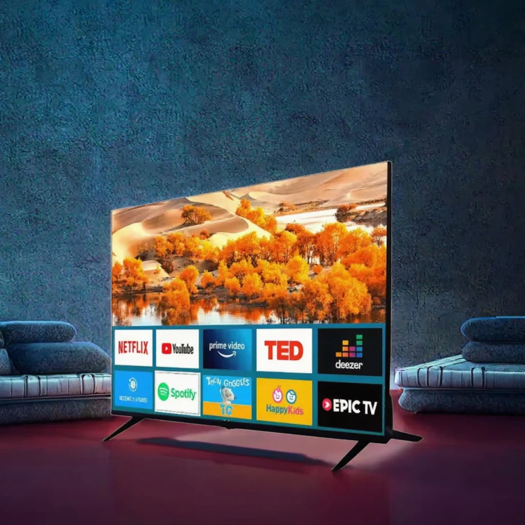 Téléviseur intelligent Android LED LCD 55 pouces pour hôtels, 4K HDTV, avec interface LAN et rétroéclairage LED.