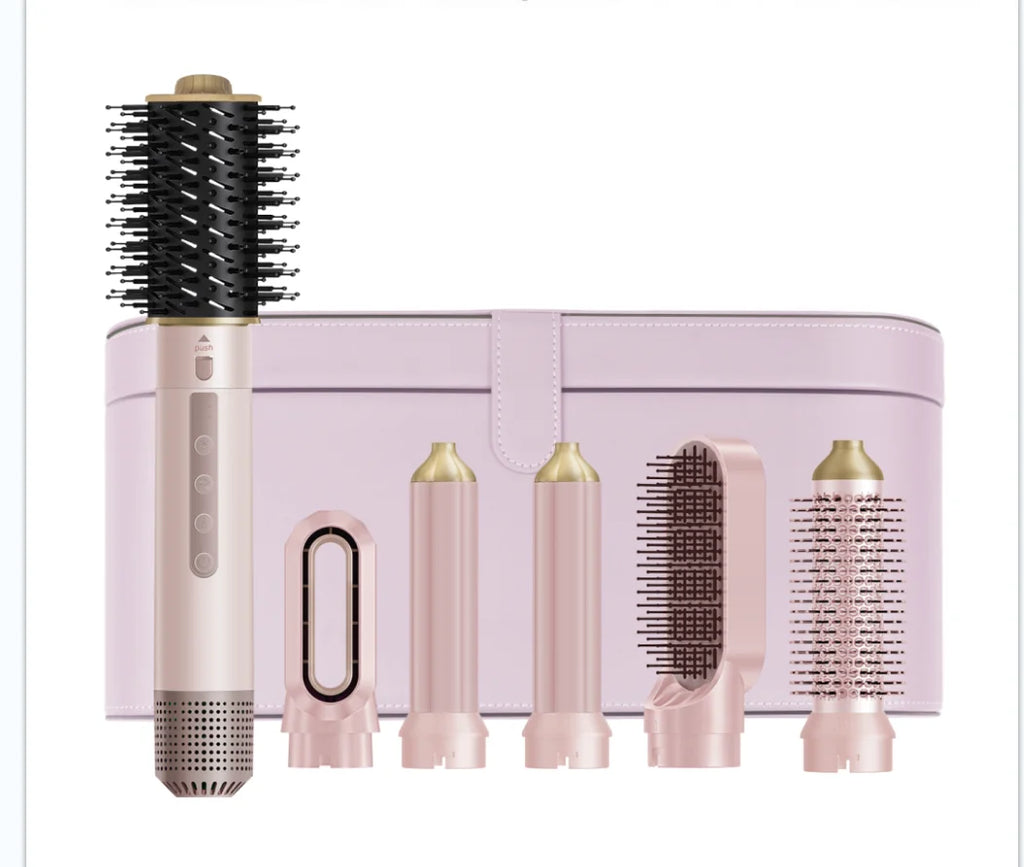 Sèche-cheveux 6 en 1, moteur sans balais 1350 W, lissage/bouclage/séchage, voyage, 110-240 V