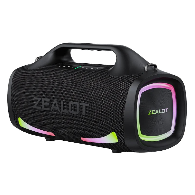 Enceinte Outdoor ZEALOT S79 – 100 W, IPX6, LED RGB, batterie externe et Bluetooth 5.2