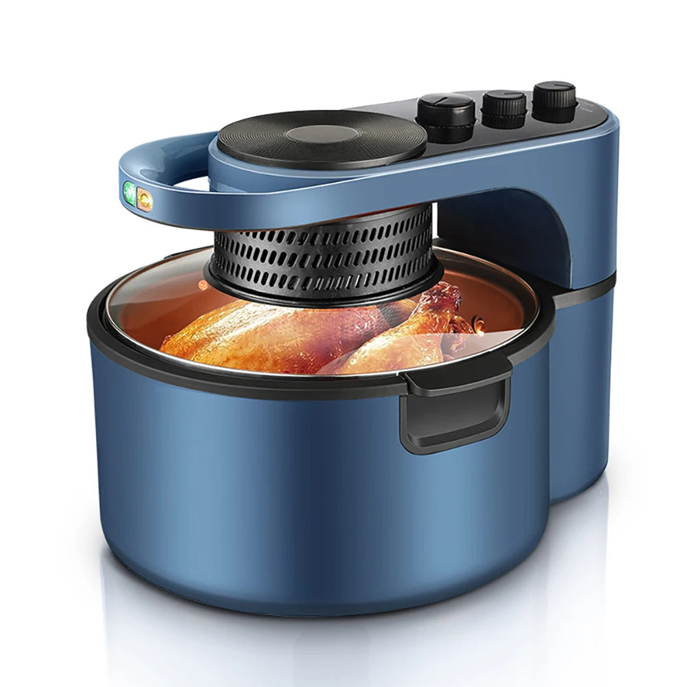 Air Fryer 8 L Multifonction | Rotation 360°, Sans Huile, Température Réglable et Minuterie Digitale