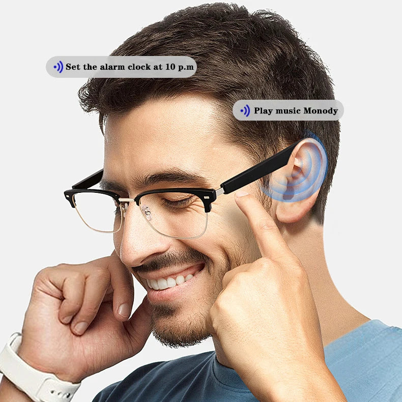 Lunettes Audio Bluetooth – Anti-Lumière Bleue, UV400, Unisexe & Haut-Parleur Intégré