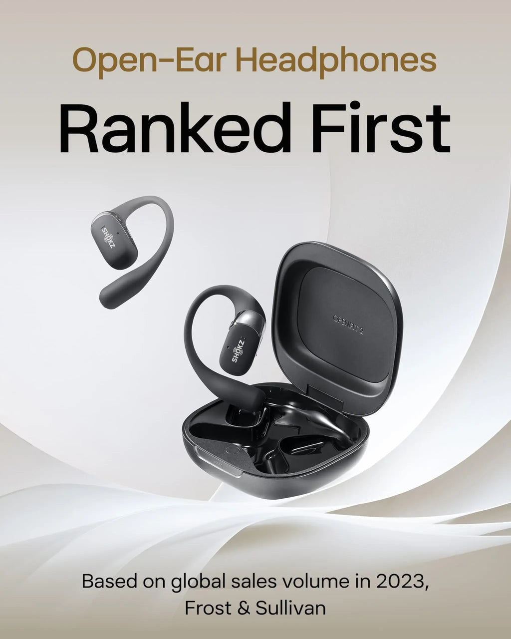 Écouteurs Open-Ear SHOKZ OpenFit 2 – Bluetooth, LED, Micro & Crochet Confortable