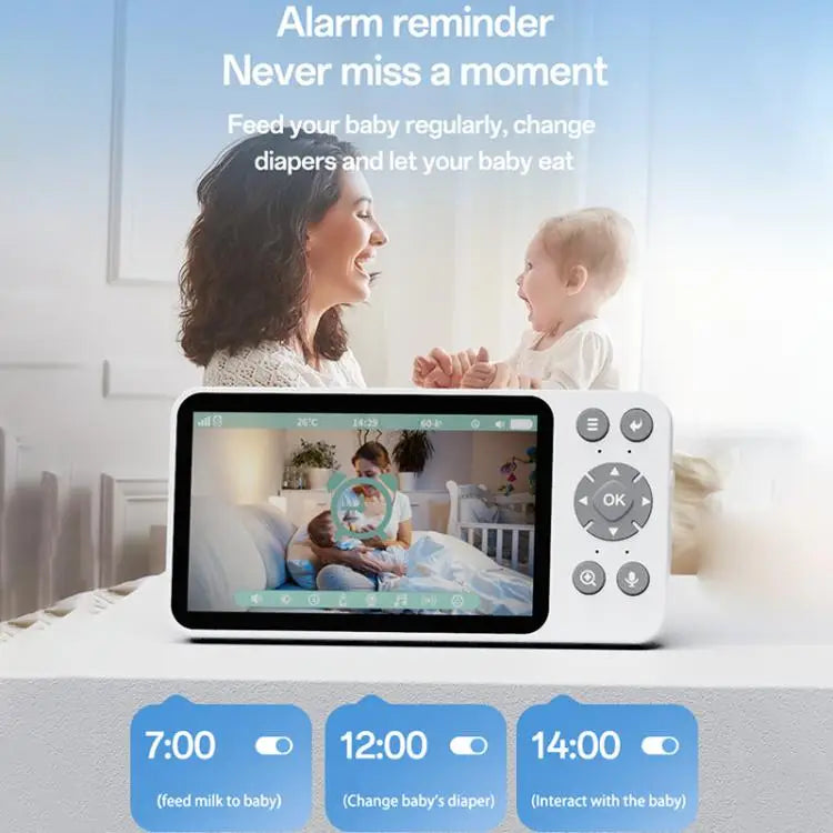 Nouveauté : YESIDO KM28 - Caméra de surveillance pour bébé avec écran LCD 5 pouces, Wi-Fi 2,4 GHz, audio bidirectionnel et sans fil.