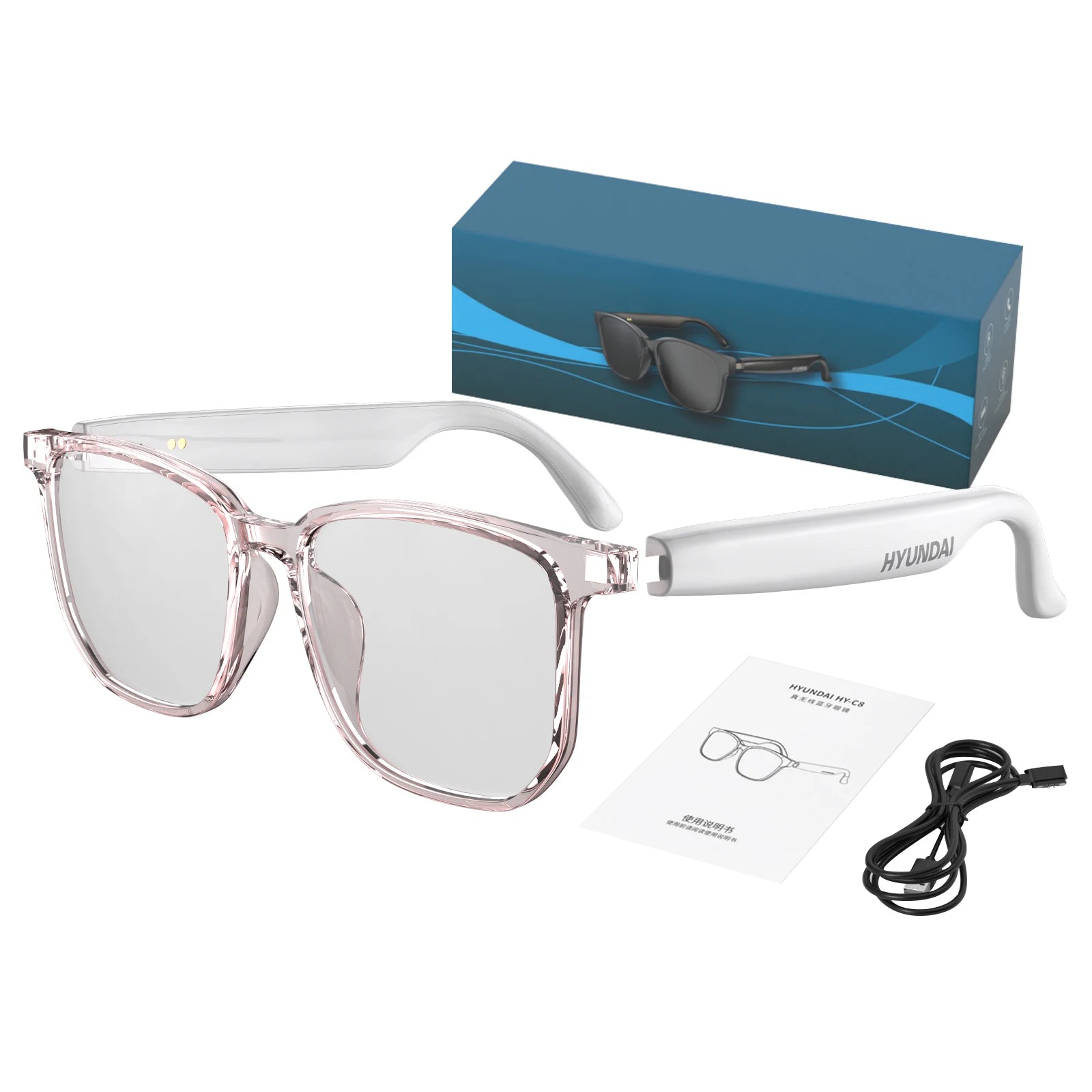 Lunettes Traducteur IA – Interprétation Simultanée, Bluetooth 5.4, Audio & Communication