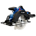 Scie circulaire électrique sans fil HERZO 20V, moteur sans balais, éclairage LED - Outil de coupe du bois industriel pour le bricolage - Portable - Garantie 3 ans