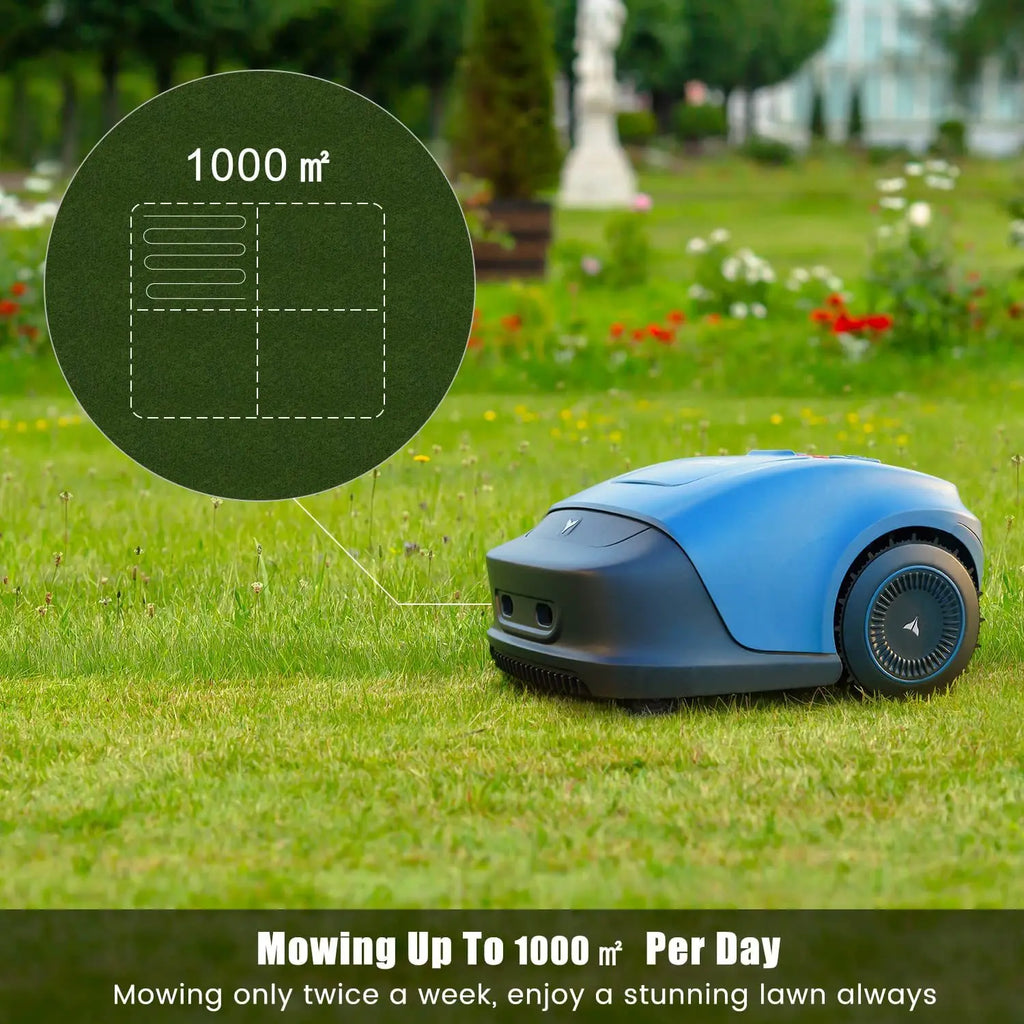 Tondeuse à gazon robotisée électrique sans fil entièrement automatique télécommandée, robot de taille alimenté par batterie, application mobile Path