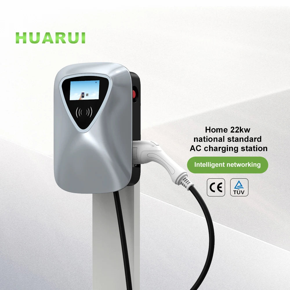 Borne de recharge HUARUI ACB/L022A 22 kW, Type 2, WiFi/4G/Ethernet, murale ou colonne