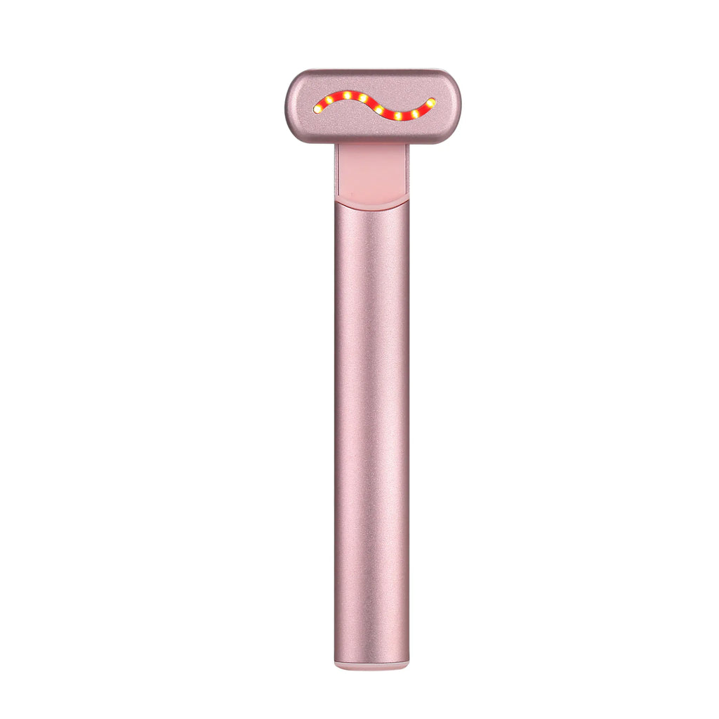 Appareil de beauté des yeux PAKISS, baguette de massage oculaire avec luminothérapie rouge pour le soin des yeux