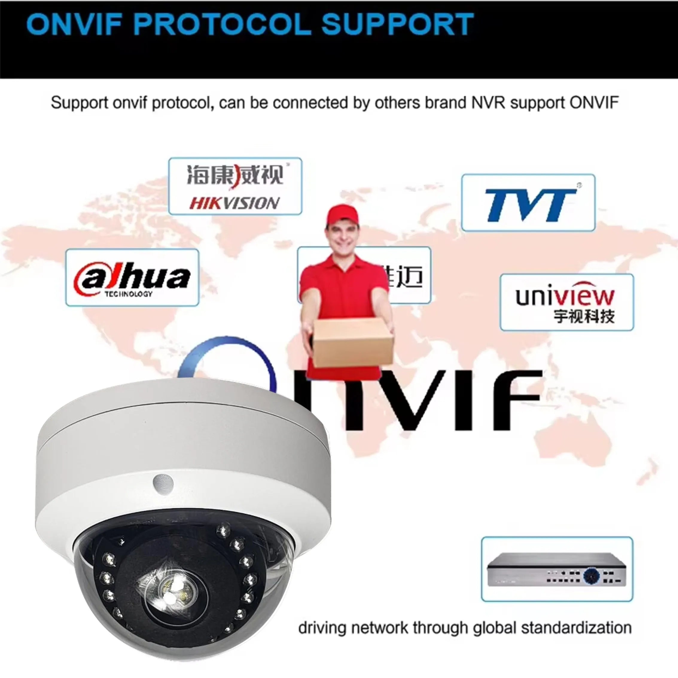 Caméra IP PoE 4K 8 MP | Dôme de Surveillance Extérieur, Vision Nocturne IR et Système de Vidéosurveillance