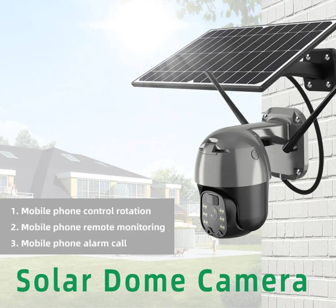 Caméra Extérieure Solaire PTZ | Wi-Fi, 4G, Vision Nocturne CMOS, Audio Bidirectionnel et Cloud