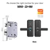 Serrure connectée Eseye OEM ODM Tuya avec application d'empreinte numérique et Wi-Fi.