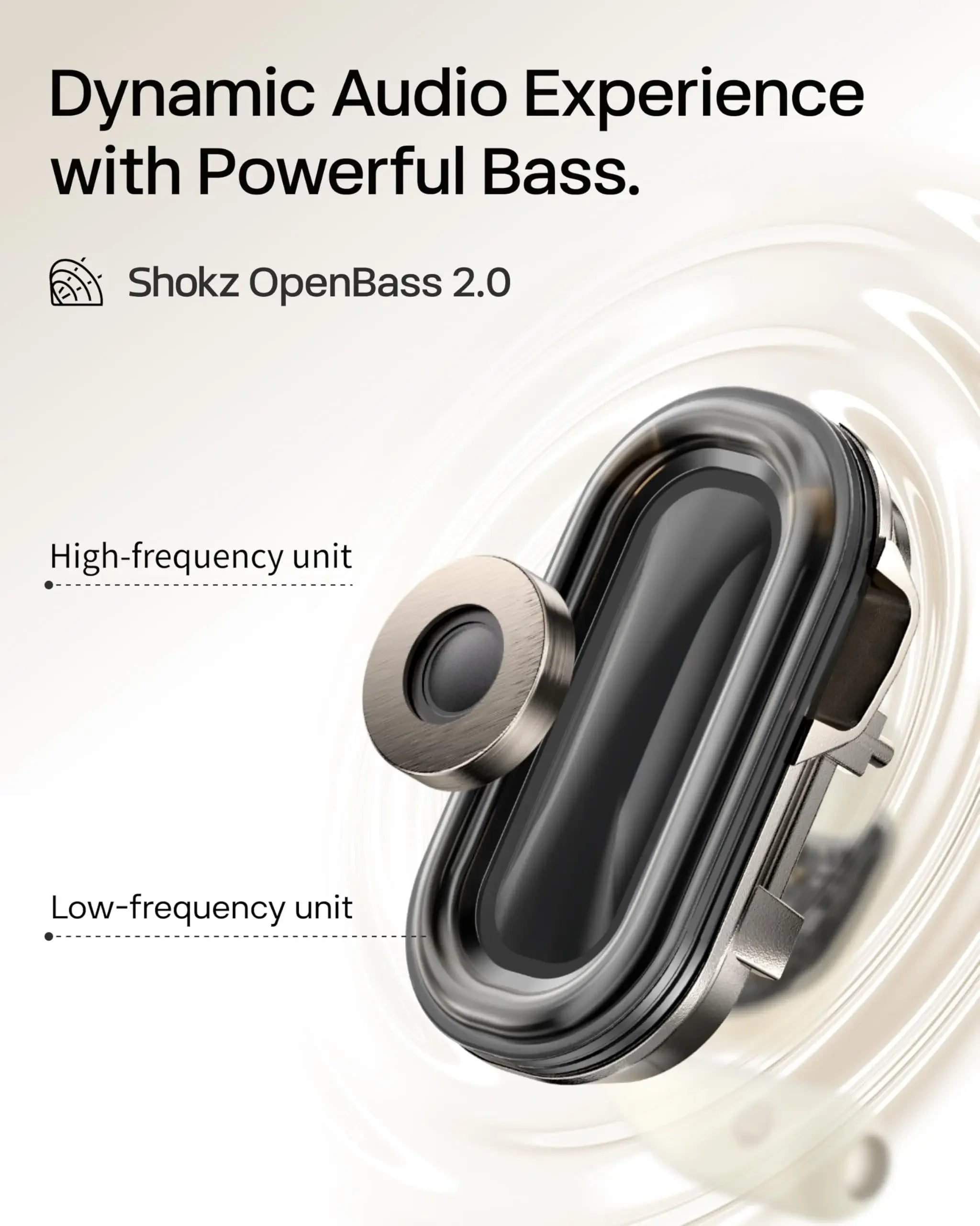 Écouteurs Open-Ear SHOKZ OpenFit 2 – Bluetooth, LED, Micro & Crochet Confortable