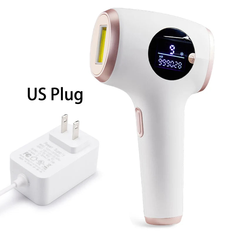 Épilateur IPL TZWM K-802, 999 999 flashs, 9 niveaux, refroidissement glace, 48 W, visage/corps