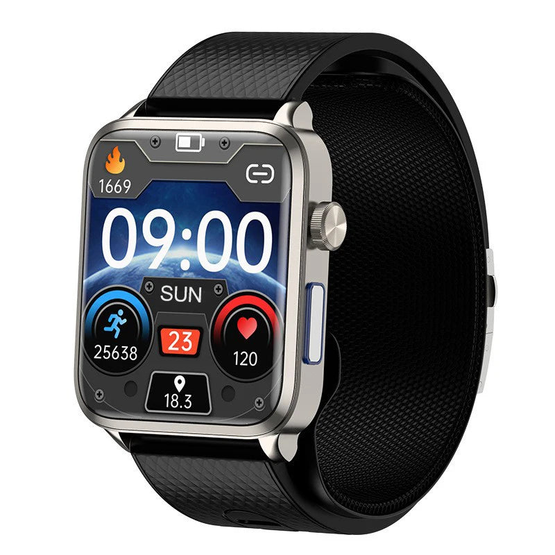 Montre Santé P300 – Tensiomètre Pompe à Air, ECG, SpO2, Température & Bluetooth 5.1