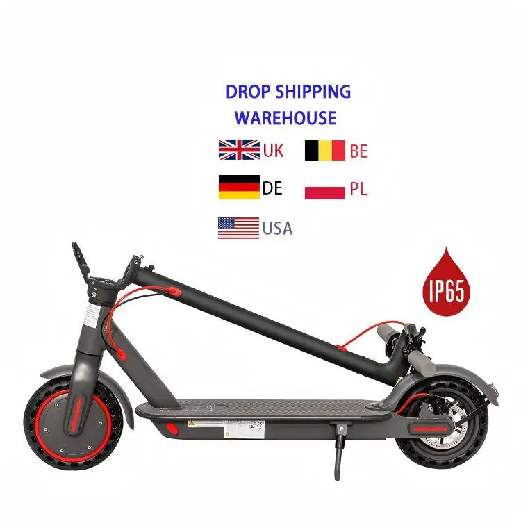 Trottinette électrique urbaine pour adultes, de fabrication professionnelle, avec pneus pleins et double freinage.