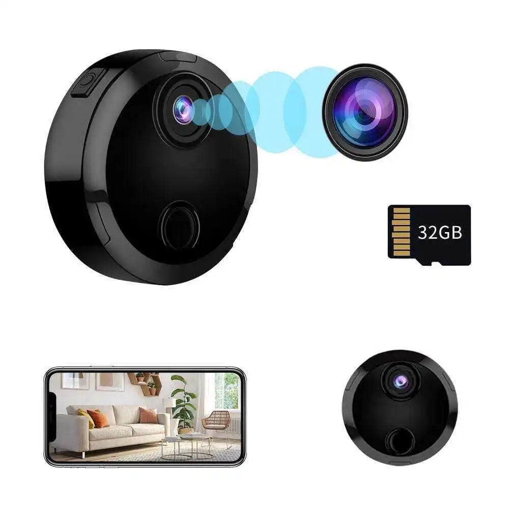 Mini caméra de surveillance infrarouge 940 nm, compatible H.264 et sans fil, pour la sécurité domestique via Wi-Fi.