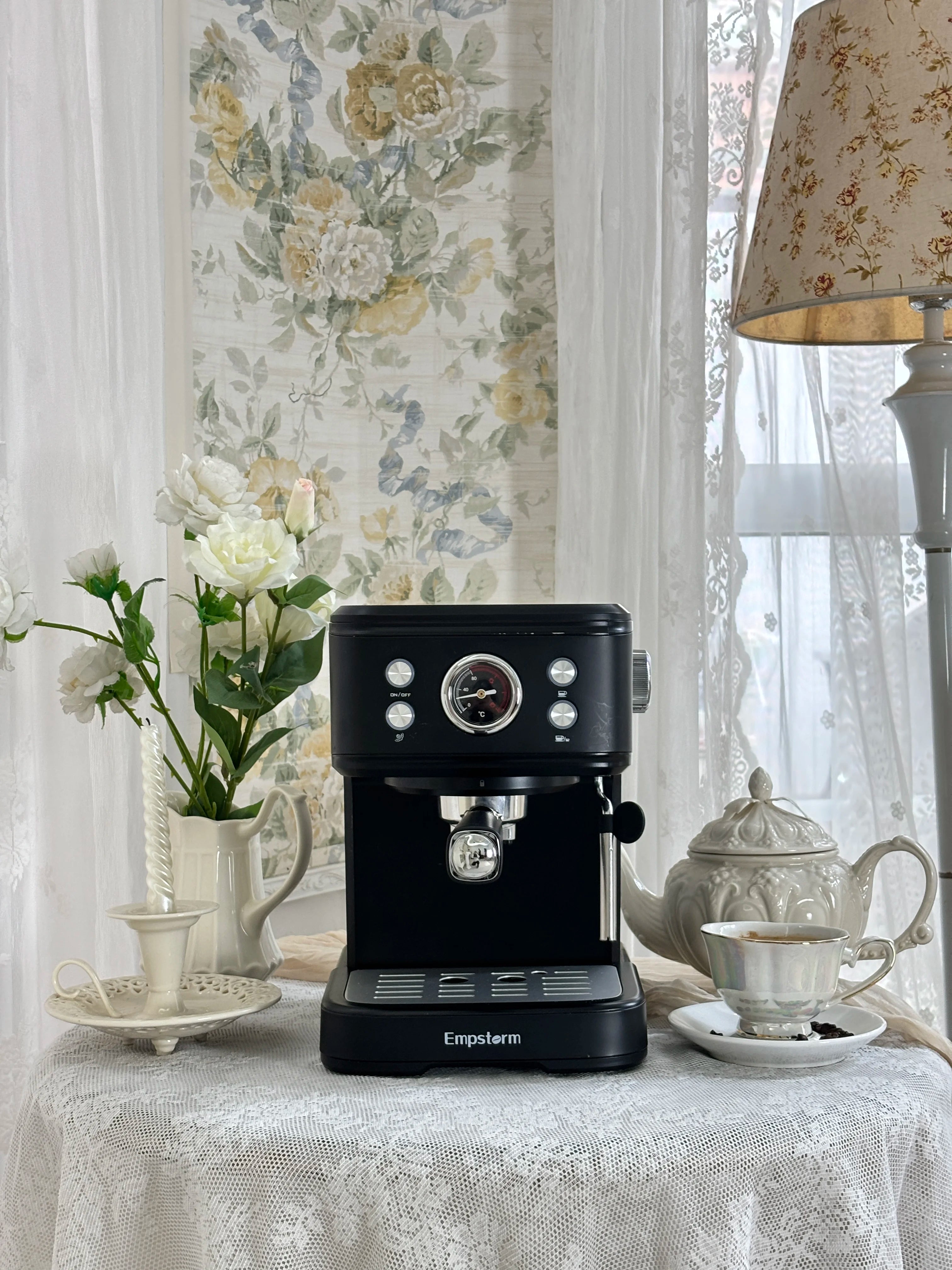 Machine à café expresso cappuccino Empstorm Household 20 bars avec mousseur à lait - Disponible localement aux États-Unis