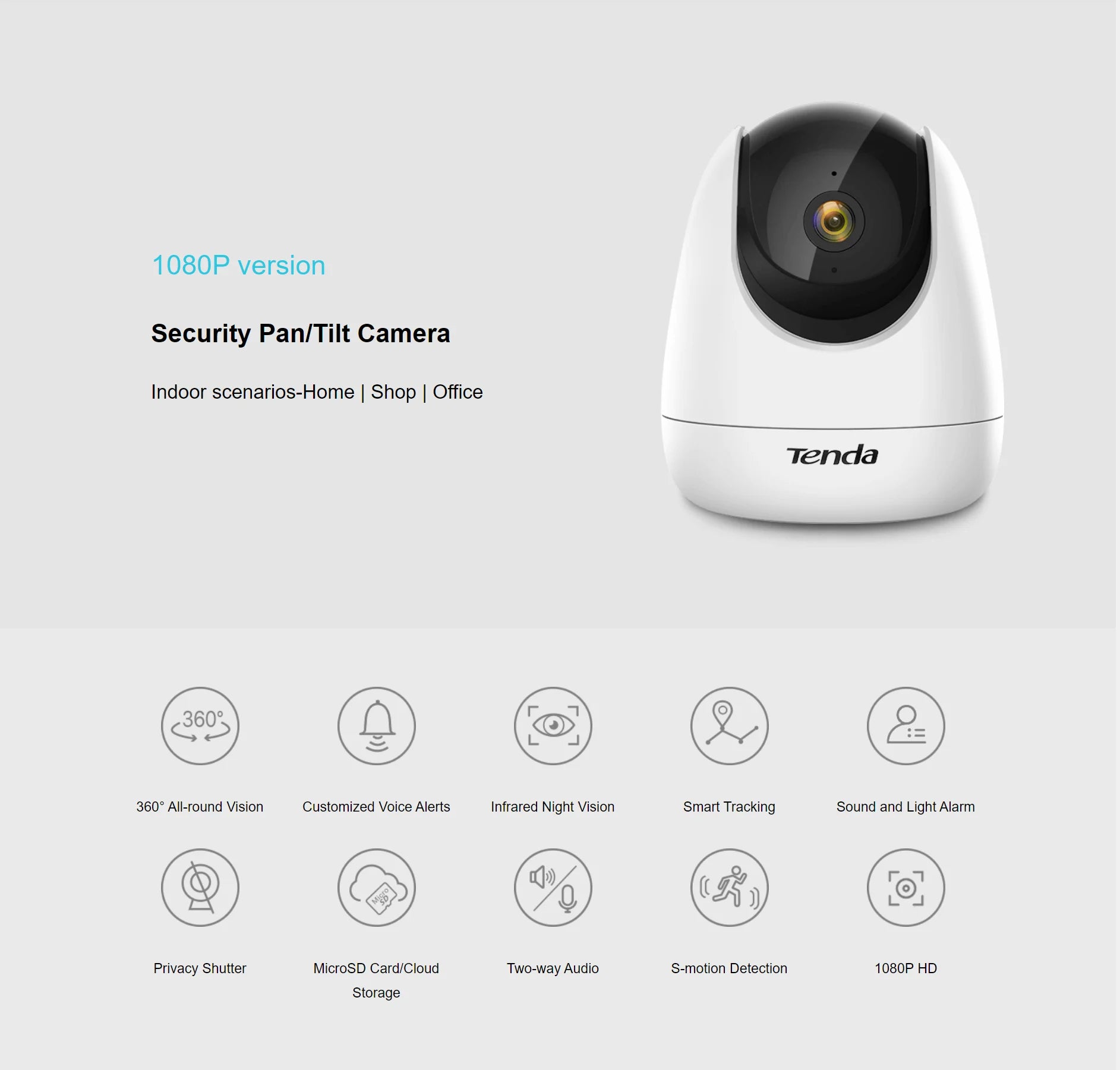 Tenda CP7 Caméra de Surveillance 4 MP | Wi-Fi, Vision Nocturne 360°, H.265 pour Maison, Bébés et Animaux