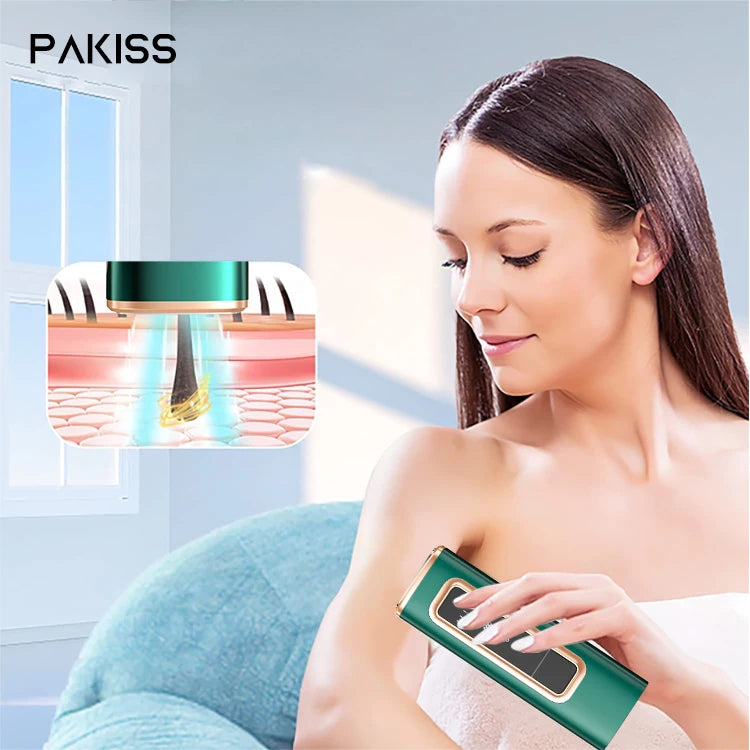 PAKISS Nouvelle machine d'épilation laser IPL électrique, permanente et indolore, pour une utilisation à domicile