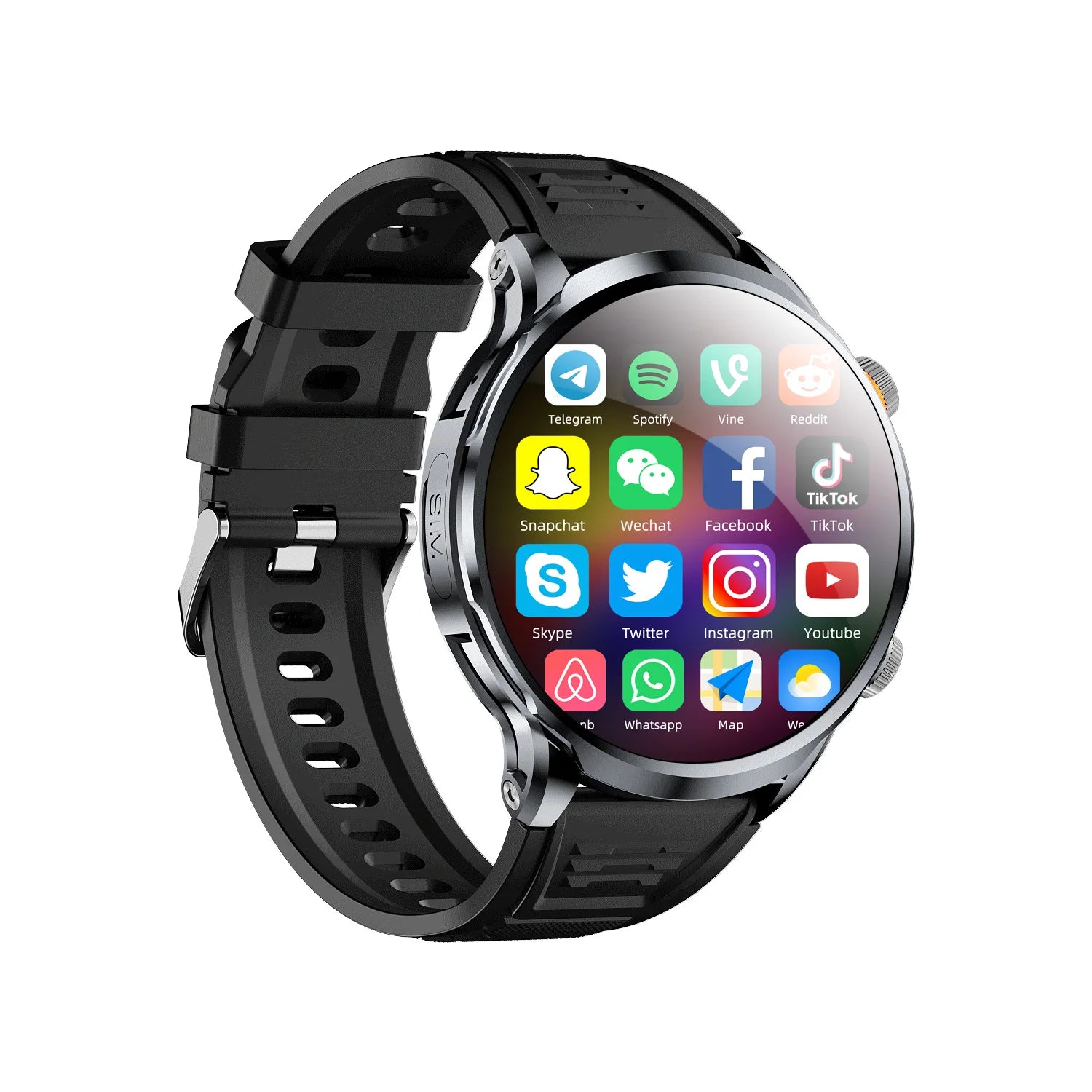Montre connectée H18 4G Android – Écran AMOLED 1,85", GPS, Appel vidéo, IP67 et silicone