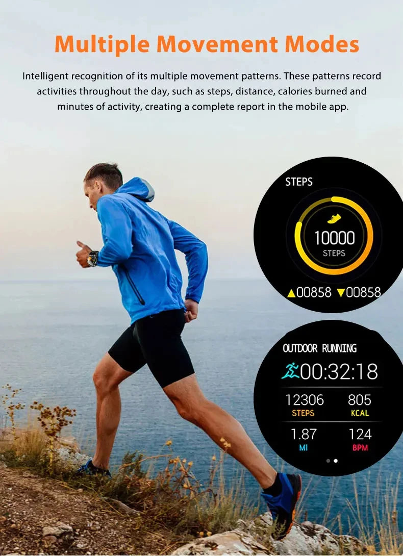Montre connectée H19 avec carte SIM 4G, 32 Go de RAM, caméra HD, GPS, Facebook, Twitter, WhatsApp, batterie longue durée, Android, pour hommes