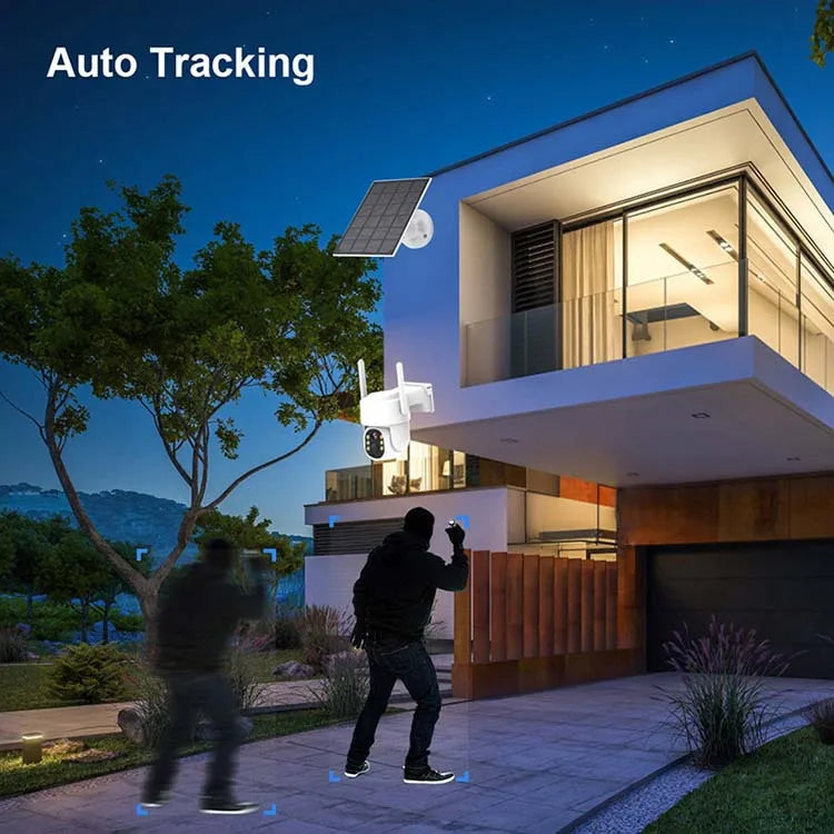 Système de surveillance CCTV Rscamtom 4MP avec audio, suivi automatique, étanche, vision nocturne et fonction PTZ 8 canaux Wi-Fi