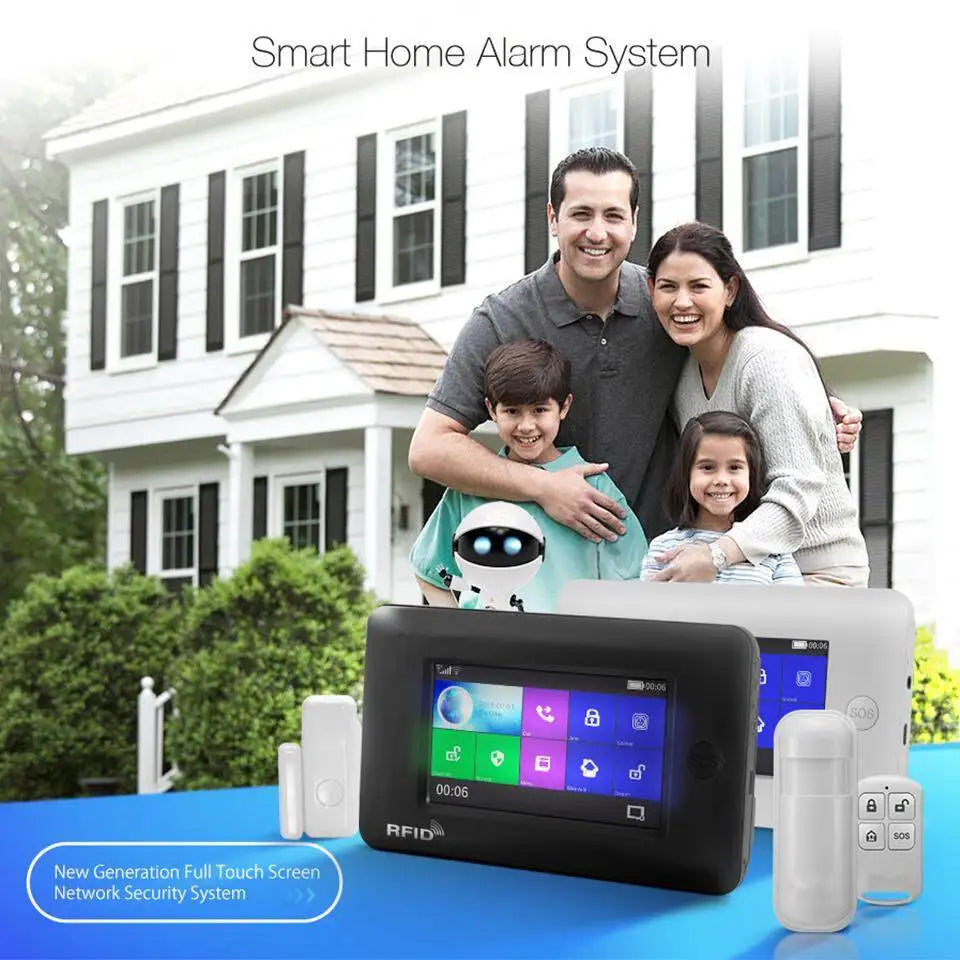 Système de sécurité domestique intelligent DAYTECH TA03-KIT9, alarme sans fil WiFi GSM, application Tuya, kit de capteurs pour porte, incendie, fumée, fenêtre, personnel