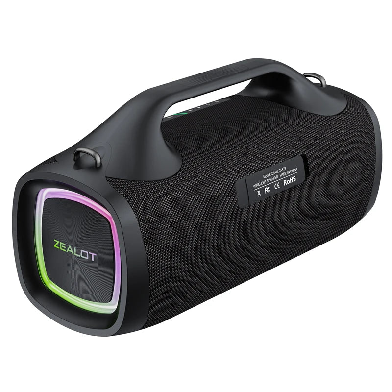 Enceinte Outdoor Zealot 100W – IPX6, 24000mAh, Bluetooth 5.2, LED et charge rapide