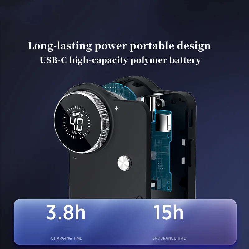WELLSTRY Nouvelle arrivée Perceuse à ongles portable rechargeable sans balais 40000 tr/min Embouts en tungstène et acier inoxydable